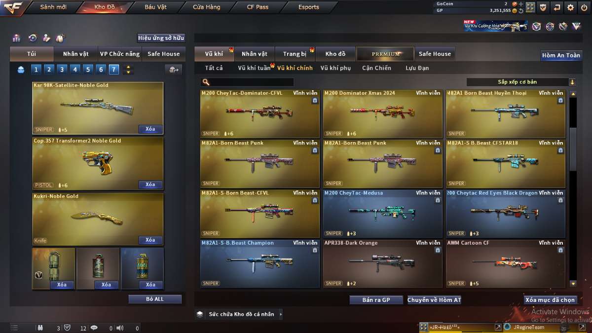 shop acc cf uy tin gia re